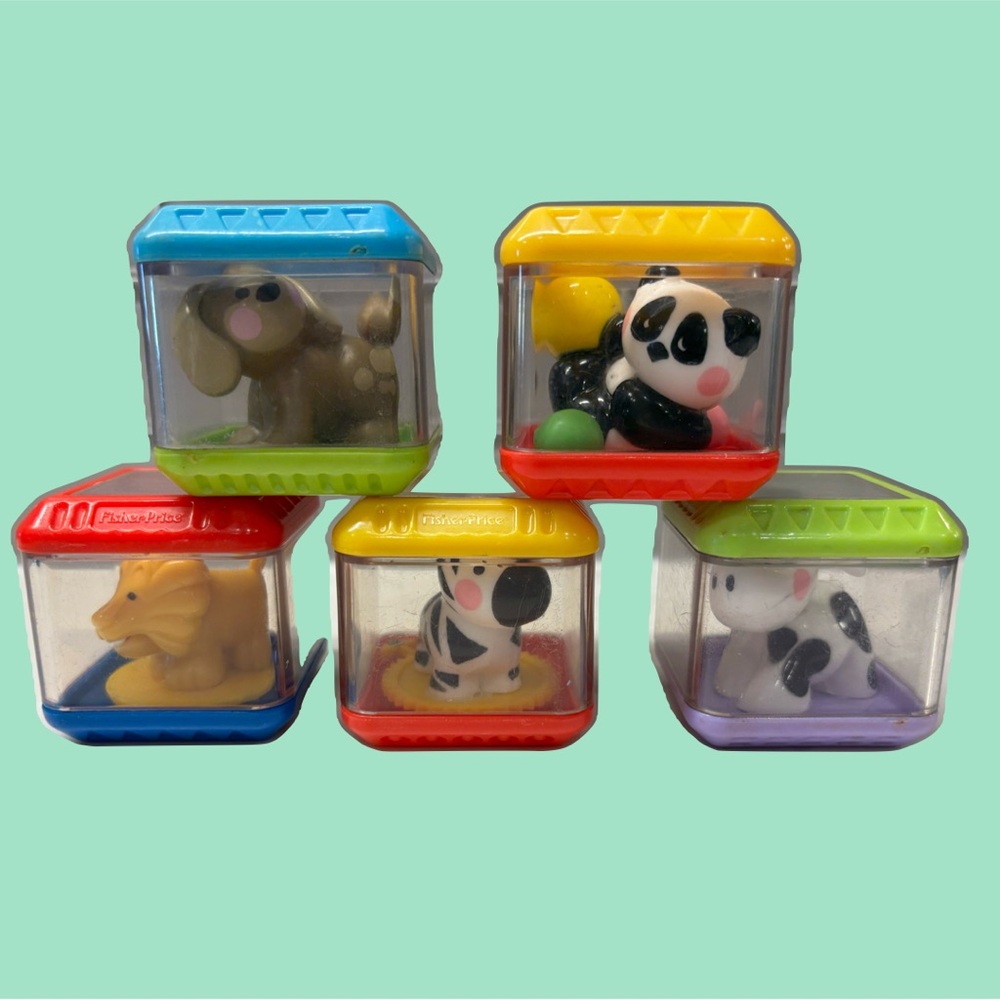 Fisher-Price Peek-A-Blocks Lot of 5– Animal Theme